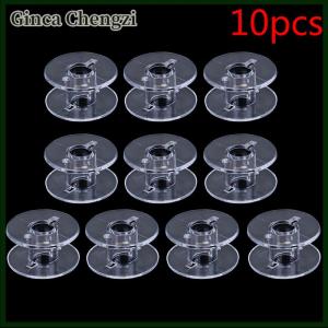 Ginca 10 50ชิ้นกระสวยพลาสติกจักรเย็บผ้าสำหรับด้ายอุปกรณ์เสริม bobbins