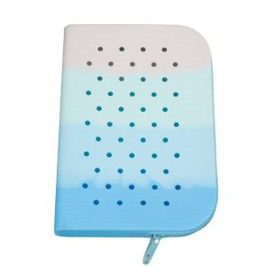 VGFD Soft Silicone Pencil Case Holes Zipper Pencil Pouch Stylish Portable Cute Pen Holder School