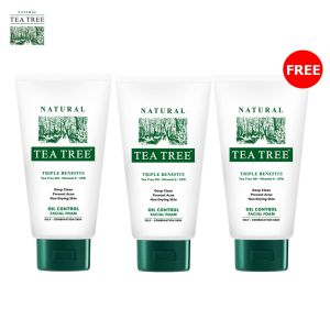(ซื้อ 2 แถม 1) Tea Tree ที ทรี โฟมล้างหน้า ออยล์ คอนโทรล เฟเชียลโฟม 140กรัม Oil Control Facial Foam) 2 Free 1
