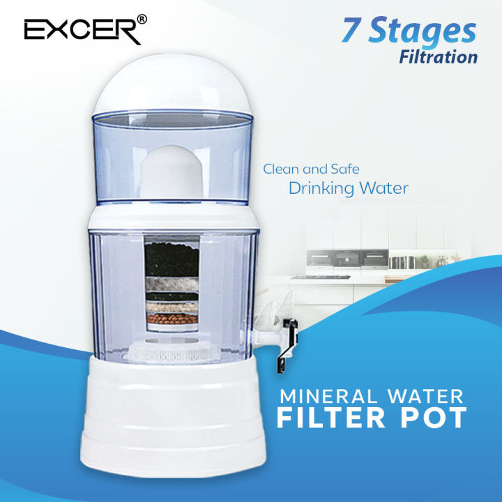 Water filter Pot 16 liters 7 Stages Filtration Mineral Pot No