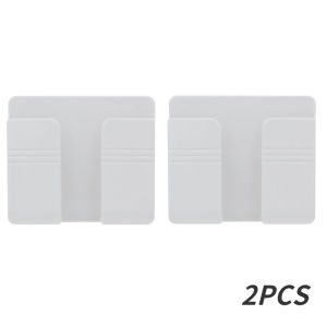 ECILY 4/2/1Pcs Multifunction Punch Free Wall Mounted Storage Box Organizer TV Remote Control Mounted Mobile Phone Plug Charging Holder