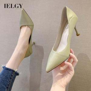 รองเท้าส้นสูงสไตล์เกาหลีสำหรับผู้หญิง IELGY ปลายแหลม