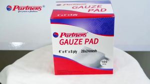 Partners Gauze Pad 4 x 4 x 8Ply Sterile (100pcs)