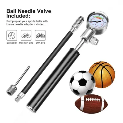 Bicycle Tire Air Pump Portable High Pressure Bike Tyre Ball Hand Mini Inflat Inflator