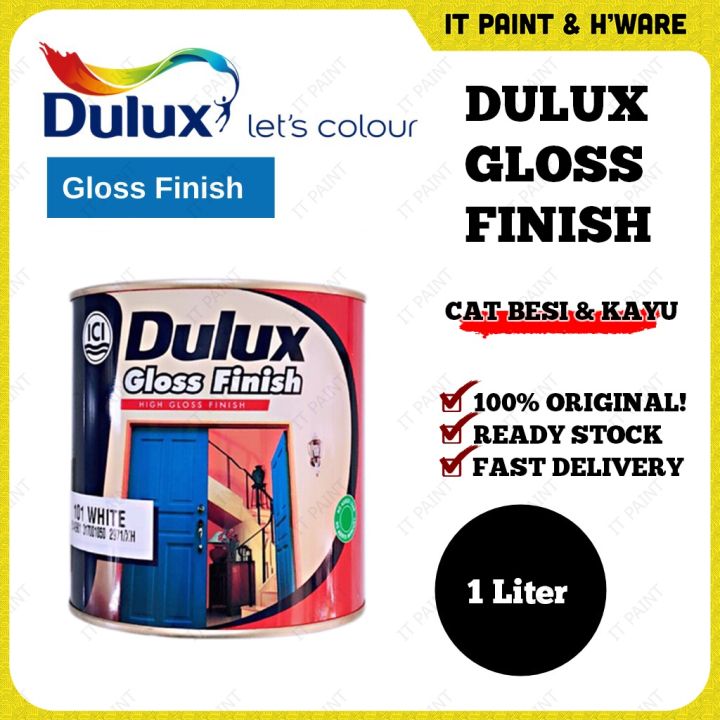 [1 Liter] ICI Dulux Gloss Finish 1L Cat Kayu & Besi Wood and Metal
