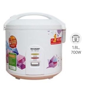 Nồi cơm điện Sharp 1.8 lít KS-18TJV chính hãng 100% trưng bày mới 99% - 4-6 người ăn-Công suất:700 W Lòng nồi chống dính-SX Vietnam-Bảo Hành 12 Tháng