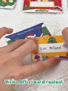 200 DIY Christmas Scratch Cards Surprise Reward Cards for Parties Gift Exchange Office Event Rewards