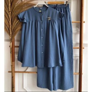 COD Setelan Wanita Remaja Model Terbaru One Set Crinkle Setelan Wanita Cringkel Airflow Terbaru Premium Busui Termurah