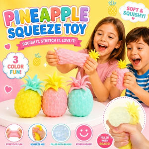 Soft Pineapple Squishy Toy Colorful Pineapple Stress Relief Toy Non-toxic Squeeze Sensory Toy