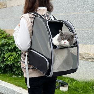 ER52858 Portable Pet Carrier Backpack Foldable Breathable Travel Puppy Bags Durable Large Capacity Cat Carrying Bag For Cat Puppy Dog