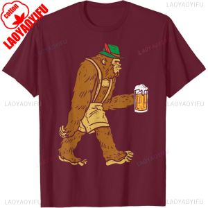 [Local Stock] VCC  German Bigfoot Sasquatch Beer Lederhose Funny Oktoberfest T-Shirt Breathable Camisetas Harajuku Creative Cool Trending T Shirt