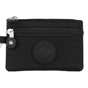 NOONOR Canvas Money Coin Purse Wear-resistant with Key Ring Credit Card Holoder Portable Waterproof Wallet Money Bag Male Female