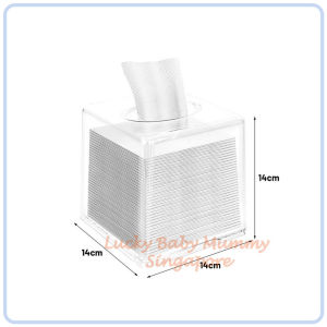 【DAILY ESSENTIAL】 Clear Tissue Box with Sliding Base - Small / Medium / Large