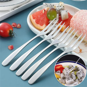 5/10ชิ้น ส้อมผลไม้เกาหลี / ส้อมขนมเค้กสแตนเลส / ส้อมชิมอาหารเรียกน้ำย่อยด้ามจับยาว / ส้อมสลัดผลไม้สร้างสรรค์ / ส้อมครัวในครัวเรือนบนโต๊ะอาหาร