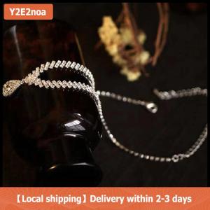 【Local shipping】 1 Bộ Vòng cổ cô dâu bông tai nước hình giọt nước Rhinestone đồ trang sức phong cách Đồ trang sức lấp lánh thiết lập cho đám cưới bên món quà