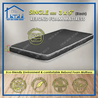 5 Inci Tilam Single Saiz/Single Size 5 Inch Rebond Foam Mattress/ Tilam Bujang