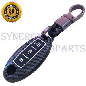 Case Carbon Smartkey Cover Key Kunci Nissan Navara Juke March 3 Tombol