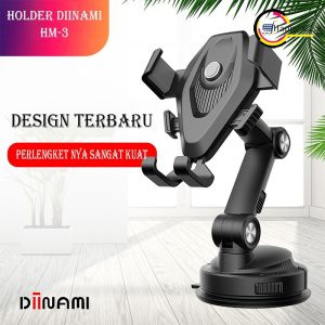 Dinami Hm-3 Holder hp di mobil Dudukan handphone universal untuk pemasangan di dashbord HC