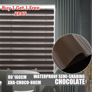 【Buy 1 Get 1 Free】Zebra Roller BlindsKorean Double-layer Home Decoration CurtainsThermal insulation SunshadesOffice Bathroom Privacy Blinds