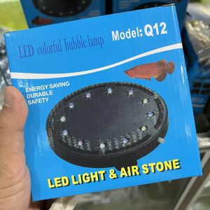 Đĩa sủi oxy tích hợp đèn LED nhiều màu cho bể cá cảnh đường kính 10.5cm và 12.5cm