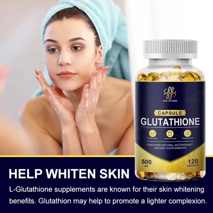iMATCHME Glutathione Capsules Collagen Antioxidant Anti-Aging Boosting  Immunity Dull Skin Whitening Supplement Health 120pcs | Lazada Indonesia