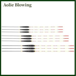 Aolie Fishing Float Wood Fluorescent High Sensitivity Bobber Luminous Float Marked Bold Fishing Light Float Fishing Accessories