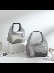 Large Clear Waterproof Makeup Bag Portable Toiletry Storage Bag with Snap Button