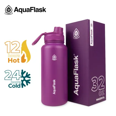AquaFlask (14oz/ 18oz/ 22oz/ 32oz/ 40oz) AQUA FLASK Wide mouth Vacuum Insulated Stainless Steel Drinking Water Bottle