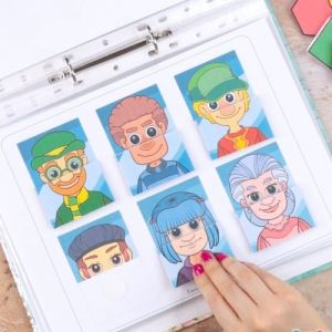 SALE! [HỌC LIỆU BÓC DÁN] Học liệu montessori Hoạt động con người (Tiếng Anh)  - Đồ chơi giáo dục sớm Montessori