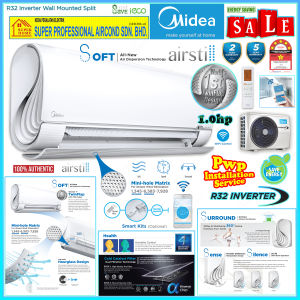 Midea airstill Inverter Air Conditioner MSFAAU-10CRFN8(1.0hp) | MSFAAU-13CRFN8(1.5hp) Airstill Cooling Premium Inverter Air Conditioner R32 ((5 Star Energy Saving))