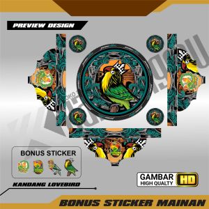 [COD] Jual stiker tebok lovebird Harga Terbaik & Termurah motif bagus gambar HD