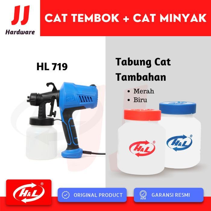 SPRAY GUN ELECTRIC H&L HL 719 + BOTOL CAT ALAT SEMPROT CAT ELEKTRIK - TOKOASMA