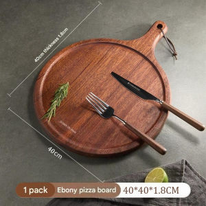 Premium Walnut Wood Serving & Cutting Board | Multi-Purpose Steak Bread Pizza and Cheese Tray | Solid Wood Kitchen Board