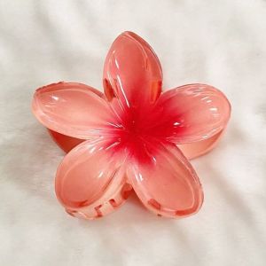 Jepit Rambut Jedai Bunga Kamboja Bali Frangipani Hair Clip Beach Style Hair Claw 8 cm Aksesoris Wanita Pantai
