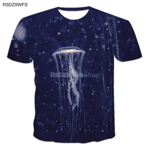Polo BMW Motorcycle Jellyfish Underwater World 3D Printing Mens Top Summer Mens Short Sleeve Oversized T-shirt Sportswear