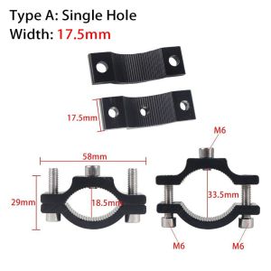 GLOBECART 1Pcs Fixed Chips Motorcycle Spotlight Holder Handlebar Frame Pipe Electric Bike Phone Headlight Bracket High Quality Bicycle Accessories Multifunctional Clamp For 18.5-33.5mm Front Fork