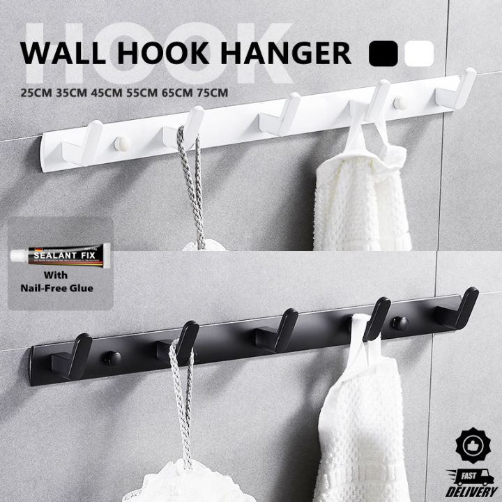 No Drill Wall Hook Door Hooks Clothes Hangers Hanging for Kitchen