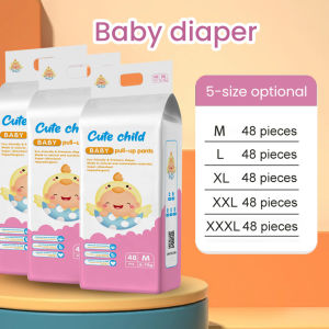 【3 Packs】Cute Child Baby Pull-Up Pants Diaper Size 3XL Suitability 18Kg And Above Breathable Non Irritating With Large Water Absorption Leak Proof2026