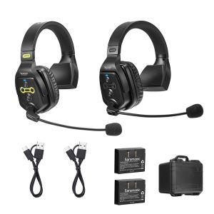 Saramonic WiTalk WT5S 5-Person 1.9GHz Wireless Intercom Headset System Full-Duplex Single Ear Headset 1312ft 1 Master & 4 Remotes for Team Communication Sports Event Concert