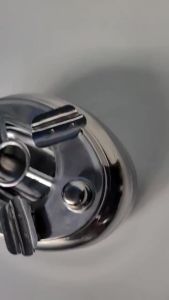 Gạt Tàn Inox Có Nút Bấm 12x7x9.5cm – Gạt Tàn Có Nắp Chống Gió Hạn Chế Mùi