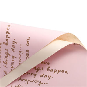 (20 Lembar) Flower Wrapping Paper Cellophane Kertas Buket Florist Kertas Bunga Buket Motif Twotone KB6025