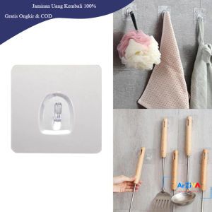 KITPIPI Rak Gantungan Hook Wall Hanger Organizer Adhesive 5 PCS - TC21 - Transparent