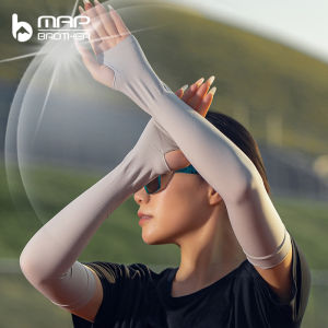MAP BROTHER One Pair UV Sun Protection Cooling Arm Sleeve Cover Arm Cooler Warmer For Gloves Running Golf Cycling Driving