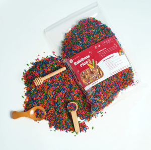 Rainbow Rice Rainbow rice Pouch 500 gr Beras warna warni 500 gr sensory play edible rice