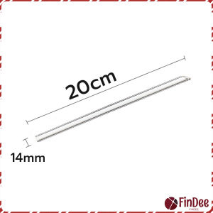 FinDee หลอดดูดน้ำ แบบแก้วใส ปลายเฉียง ใช้ดื่มชานม ชาไข่มุข ความยาว 20 cm glass straw