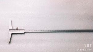 12" 0-300มม./0.02 ความลึก วัดระยะเวอร์เนียร์ เหล็กกล้าคาร์บอน เครื่องมือวัดเมตริก ไมโครมิเตอร์