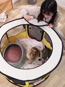 Portable Outdoor Cattery Fences Pet Tent Houses Foldable Indoor Cat Tent Cat Cage Sangkar Kucing Cat House Cat Tent House