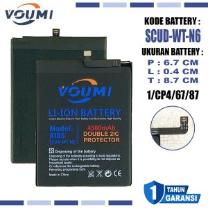 VOUMI SCUD-WT-N6 Baterai Battery Double IC Power high Capacity Compatible Hp Samsung Galaxy A10S SM-A107F / A20S SM-A207F / A21 SM-A215F