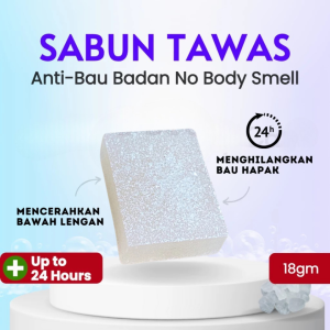 𝗦𝗮𝗯𝘂𝗻 𝗧𝗮𝘄𝗮𝘀 𝗔𝗻𝘁𝗶-𝗕𝗮𝘂 𝗕𝗮𝗱𝗮𝗻 Mencerahkan Lengan Ketiak Hilangkan Bau Badan No SLS!
