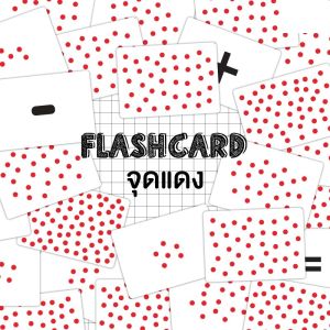 สื่อแนวชิจิดะ Flash card Dot แฟลชการ์ดจุดแดง (Red dot) จำนวน 102 ใบ ขนาด A5 KP002 จุด แฟลชการ์ดจุด นับเลข ตัวเลข 2WinBookToys